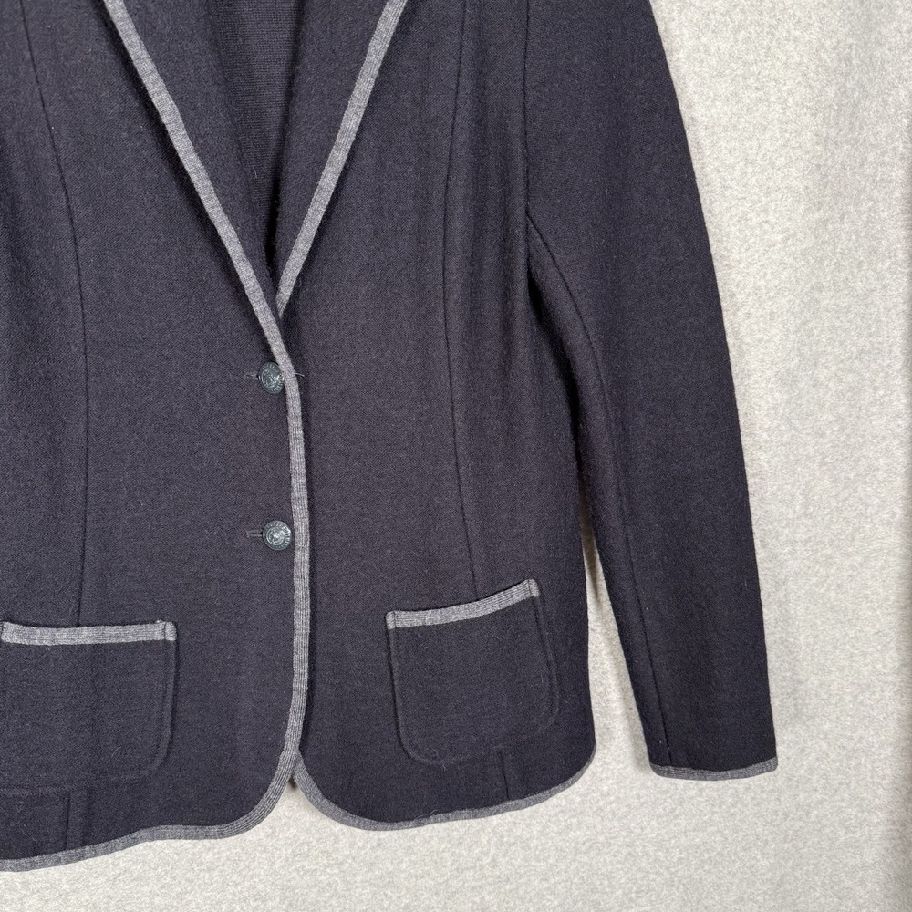 Brooks Brothers 346 Blazer Womens Small Navy Blue Wool Elbow Patch Jacket - Picture 4 of 12